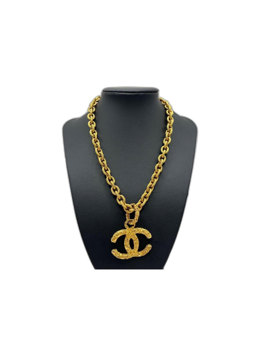 Chanel Cc Logo Pendant Necklace Metal #347182C19B